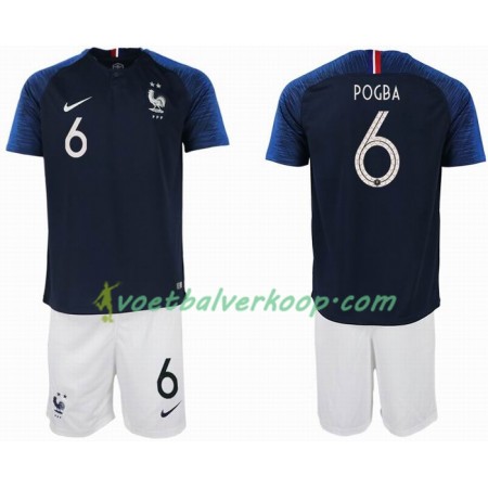 Frankrijk POGBA 6 2 star Kind Thuistenue WK voetbal 2018